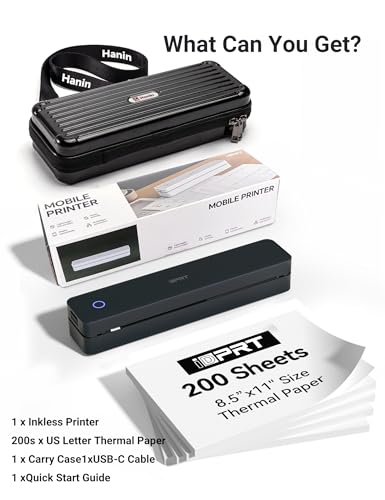 Image of iDPRT MT610Pro Portable Thermal Printer with Carry Case & 200 Sheets Paper