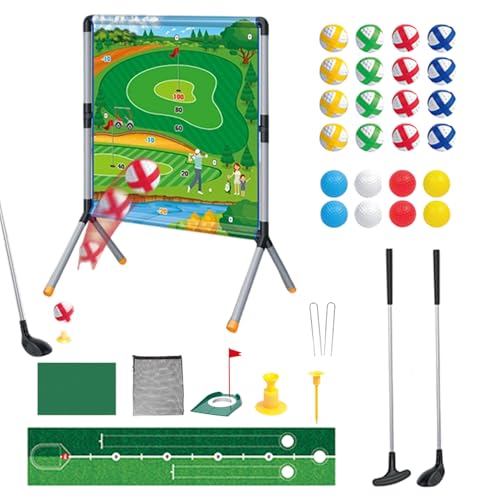 Juego de golf Chipping – Herramienta de entrenamiento portátil, kits de práctica de golf, ayuda de entrenamiento interactiva portátil para padres e hijos, para hombres, mujeres, niñas, jóvenes