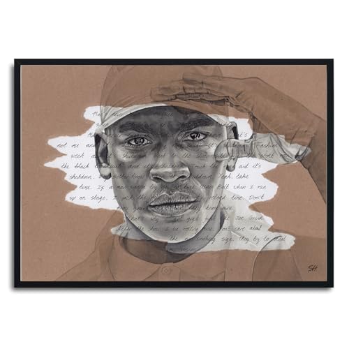 Idée cadeau fan de rap affiche Skepta Shutdown signée tableau musique A5