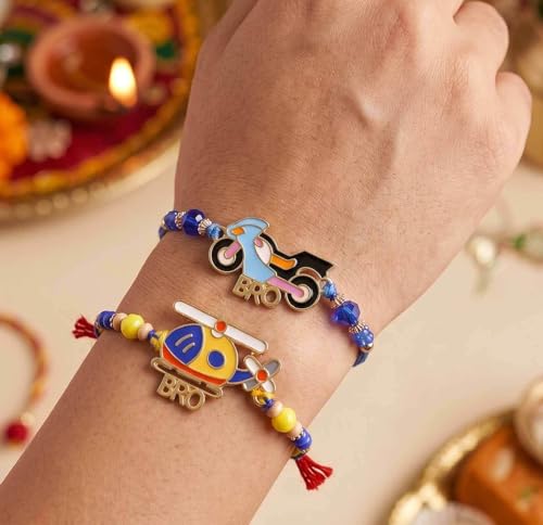 Image of TIED RIBBONS Rakhi for Kids - Pack of 2 Bracelet Rakhis for Kids Brother