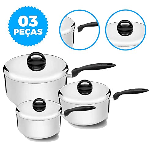 Kit Panela Eterna Polida 3 Peças - Nigro