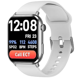 COCO Emergency Alert Smartwatch for Seniors – Fall Detection, SOS Call, Heart Rate & SpO2 Monitor, Medication Reminder, Bluetooth Calling, Caregiver App, BT2-X (2026) (Silver)