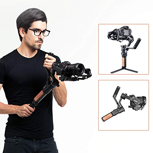 FeiyuTech AK2000s Handheld Gimbal Camera Stabilizer with Handle Bar LCD Screen for DSLR Camera Sony a6300 a6400 a6500 Canon M50 EOS R Panasonic DMC-LX100 Nikon Fujifilm,Official-Authorized