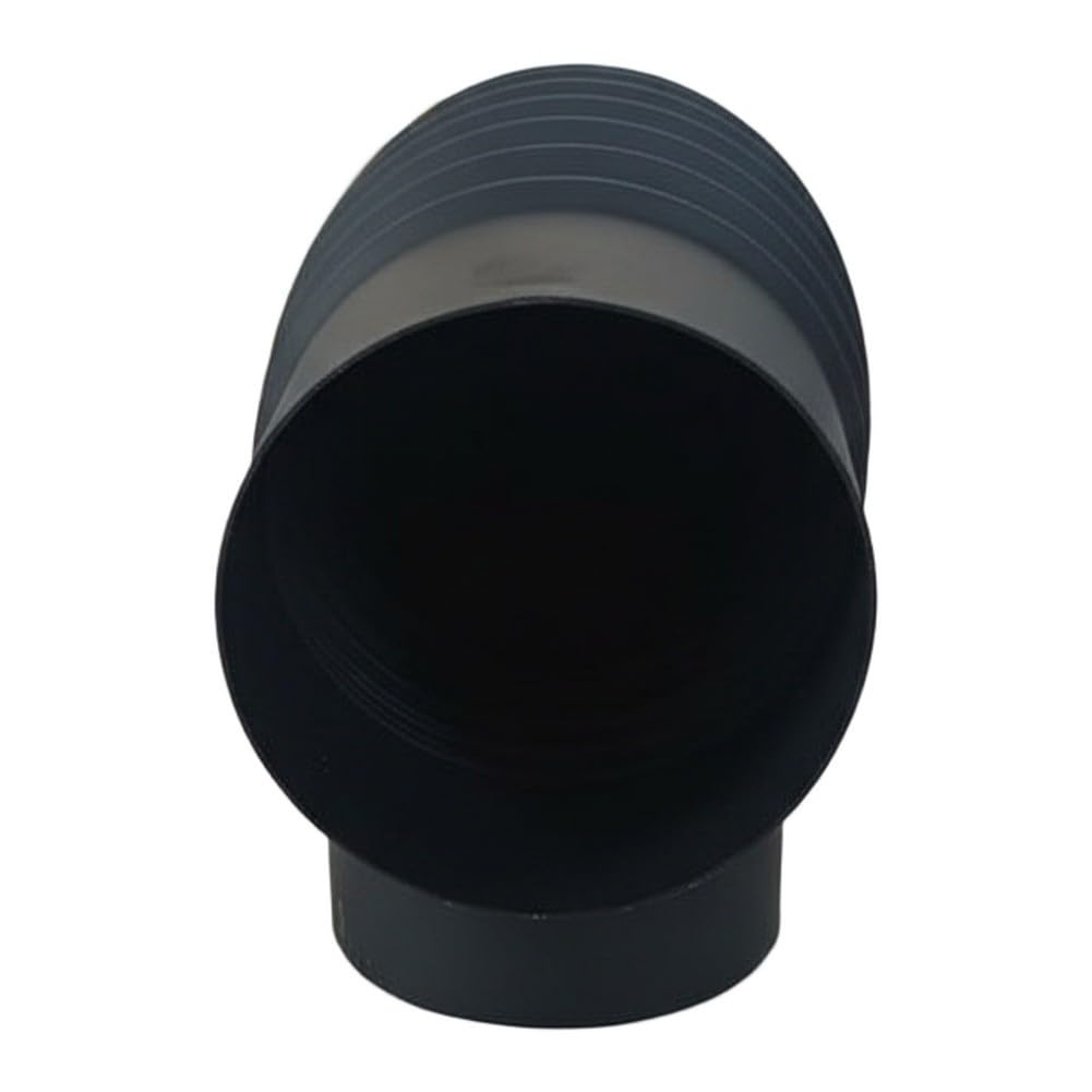 Ofenrohr, Ofenrohr, Rauchrohr, 90 Grad Bogen für Kamin, Edelstahl, hitzebeständig, einfache Installation, Schwarz, 150 mm, 1 Packung