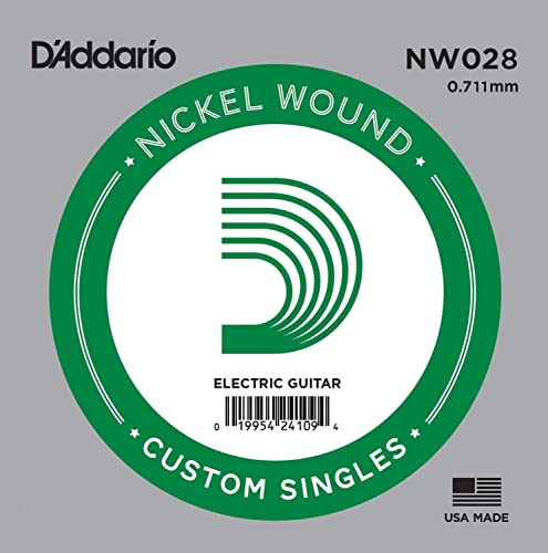 D'Addario ダダリオ エレキギター用バラ弦 ニッケル .028 NW028 10本セット