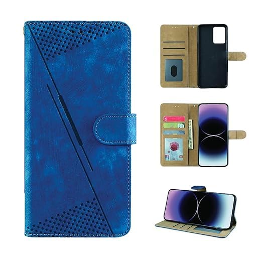 Image of Inktree Vivo V50 5G Flip Cover | Built in RFID Blocking Material Wallet & Stand | Flip Cover for Vivo V50 5G - Royal Blue