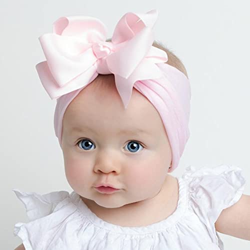 Yxiang 20Pcs Baby Bows Headbands 6" Big Newborns Bows Elastics Nylon Hairbands Ribbon Bow Hair Accessories For Newborns Infants Toddlers Kids #TOP5