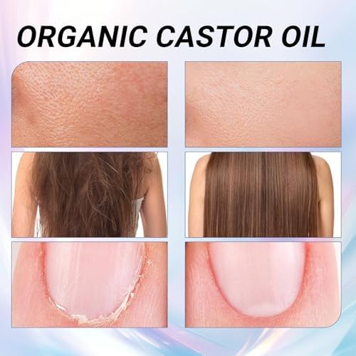 DESIYUE Organic Castor Oil Roll On with Rose Quartz Roller, 100% Castor Oil Organic Cold Pressed, Castor Oil Rose Quartz Roller Ball for Face and Body, Hair, Eyebrows, Moisturize Skin (1PC) — view 4