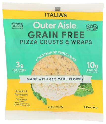 Outer Aisle Cauliflower Pizza Crusts, 5 Ounce (Pack of 12)