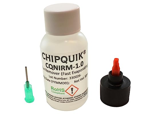 Chip Quik CQNIRM-1.0 Flux Remover (Fast Evaporating) in 30ml (1.0oz) Squeeze Bottle w/tip