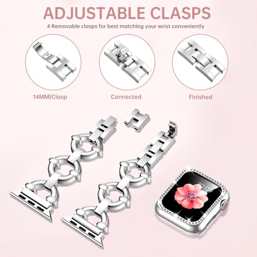 Image of Mesime Bling Jewelry Band Compatible with Apple Watch Bands for Women