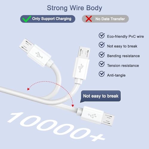 Image of Verilux 19.6Ft /6M Micro USB Extension Cable Long Extension Cable for Security Camera Extension Charging CableExtension Cable Compatible with Mi 360 Home Security Camera, Micro USB Enabled Devices
