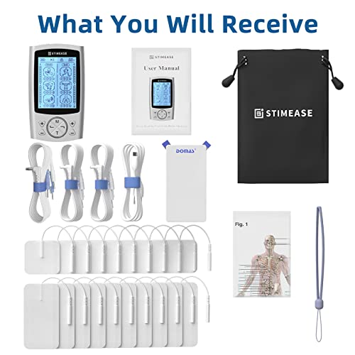 Stimease Tens Unit Muscle Stimulator, 24 Modes Dual Channel Rechargeable Tens Ems Sm9126 #TOP7