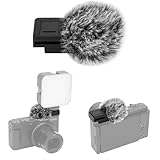 JJC Cold Shoe Wind Muff for Sony ZV-E10 II ZVE10 ZV-1F ZV1F ZV-1 II ZV1 ZV-E1 ZVE1 Vlog Cameras, Furry Windshield with Cold Shoe Mount Adapter for LED Light Microphone Attachment Vlogging Accessories