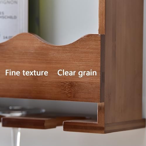 Wall Mounted Wine Rack - Rustic Wooden Liquor Shelf with Wave-Shaped Design, Easy Installation for Home Dining & Living Room Decor - Perfect for Wine Lovers