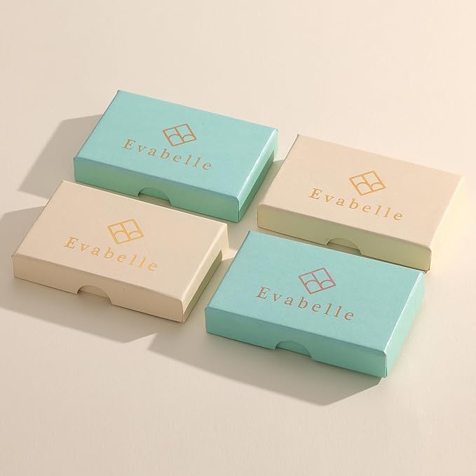 Evabelle Gold Layered Necklace for Women Trendy Jewelry 14K Real Gold Plated Chunky Chain Stackable Necklaces Dainty Choker Necklaces Rectangle Square Pendant - Image 7