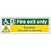 VSafety 14036AX-S - Segnale per sedia a rotelle, con allarme antincendio, 300 x 100 mm, 3 pezzi