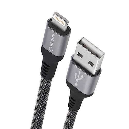 Geonav Cabo iPhone, iPad, iPod Lightning conector original Mfi Apple, nylon trançado reforçado, 2MT,