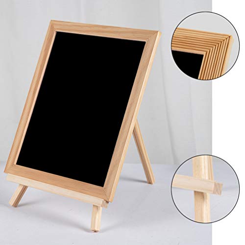 KESYOO quadro negro de madeira com suporte de quadro de letras pretas em pé desenho cavalete Blackbo