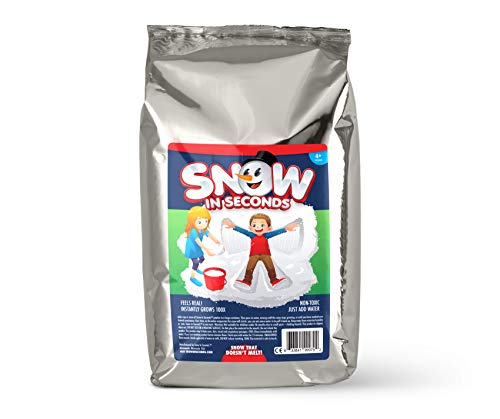 Snow in Seconds Instant Snow Fake Artificial Snow Jumbo Bag - Great for Making Cloud Slime (Makes 30 gallons of Fake Snow)
