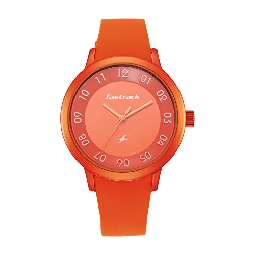Fastrack Pop Colours Orange Dial Silicone Strap Analogue Watch for Girls-68025AP03 Fastrack Pop Colours Orange Dial Silicone Strap Analogue Watch for Girls-68025AP03