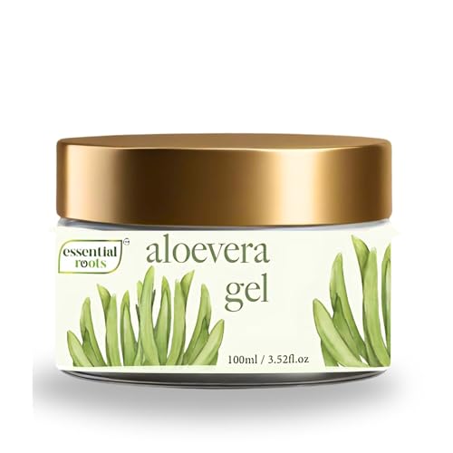 Image of Aloe Vera Skin Gel 100ml for Face & Hair and Fresh Aloe Vera Leaf Extract - Hydrating, Moisturizing, Soothing | Pure 100ml Gel for Glowing Skin | Multipurpose Care for Men & Women.