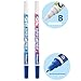 Pelikan Super-Pirat Royal Blue/Ink Eradicator Pen, Fine Tip on Pen, Broad Tip on Eradicator, 2 Pack (921734), 5.000