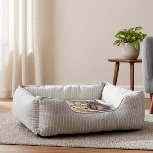 Coussin déhoussable et lavable pour panier chat et chien moelleux