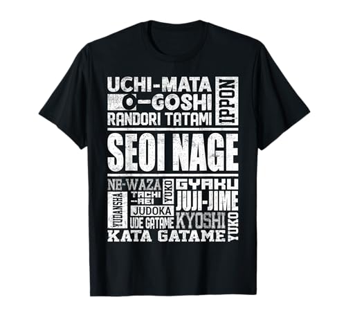 Judoka Player t shirt Judo A-Z Terms Sensei Divertente Judo Regali Maglietta