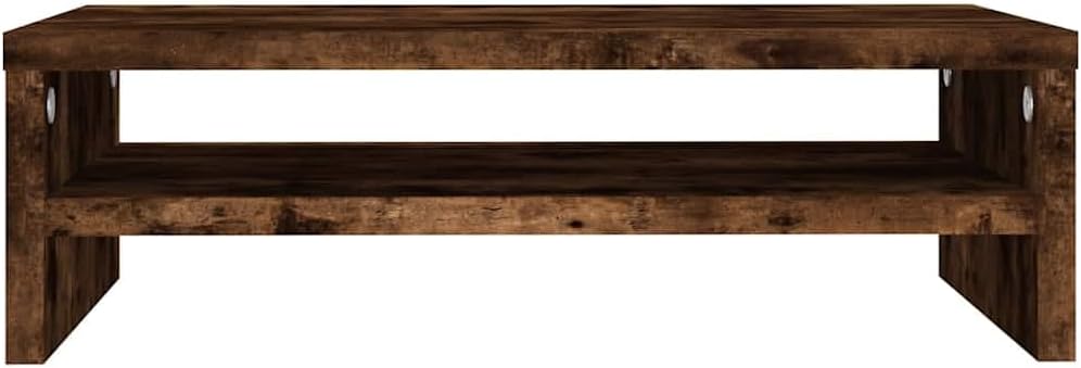 vidaXL Monitor Stand Smoked Oak Engineered wood Compact Organizers