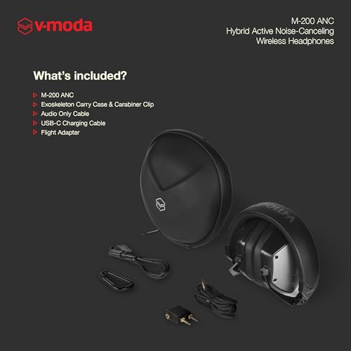 V-MODA M-200 ANC M200BTA-BK Bluetooth オーバーイヤー ノイズキャンセリング ワイヤレスヘッドホン の商品画像 5