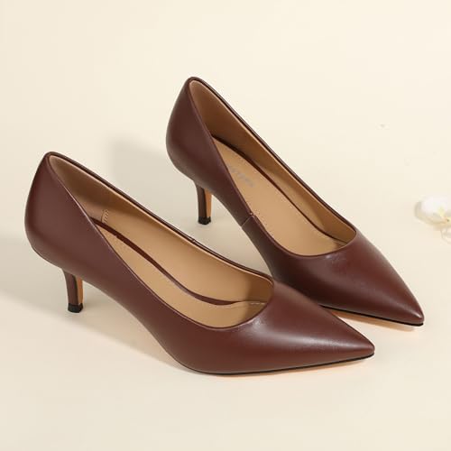 MOVINSTEPS Closed Pointed Toe Low Heels Pumps for Women Comfortable Classic Wedding Business Dressy Shoes 2.5 Inch3