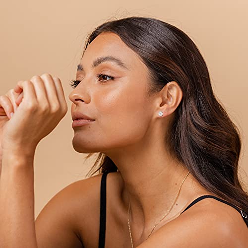 PAVOI 14K Gold Plated Sterling Silver Post Stud Earrings for Women | Pave CZ Mini Disc | Gold Earrings for Women2