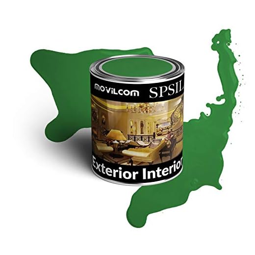 MovilCom® - Bote de pintura alquídica esmalte interior exterior color Verde hierba, 125ml, mod.8747