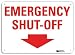 SmartSign by Lyle U7-1141-RA_10X7 "EMERGENCY SHUT-OFF" Reflective Recycled Aluminum Sign, 10" x 7"
