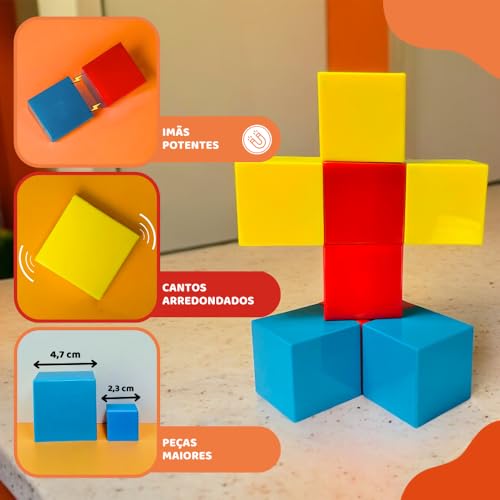 Magforma Mega Cubos 9 peças blocos de montar brinquedos magnéticos cubos magnéticos