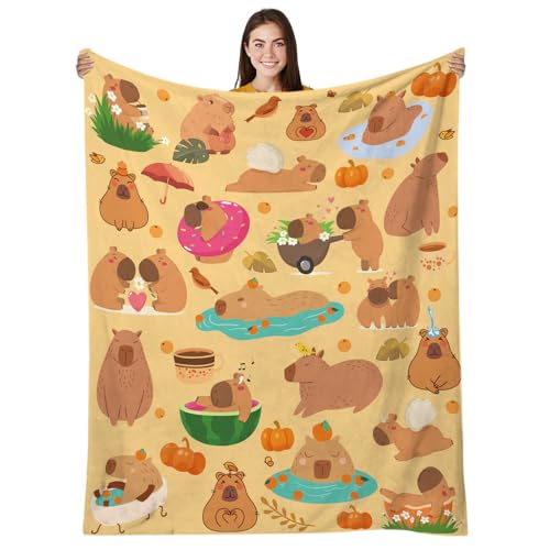 HEIFAM Capybara Gifts Blanket for Girls Boys, Capybara Stuff for Capybaras Lovers, Personalized Capybaras Birthday Party Decorations for Kids Teens Men Friend, Mothers Day for Women, 50