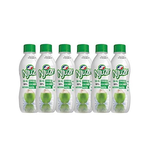 Njuze 100% Natural Tender Coconut Water Drink 200ml,(Pack of 6)