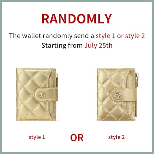 Image of RNIEGA Small Wallets for Women Leather Bifold Wallet Women RFID Blocking Purse Credit Card Holder with 15 Card Slots and ID Window Coin Pocket