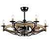 32 chandelier ceiling fans with lights and remote bladeless rustic ceiling fanscaged ceiling fans for living room farmhouse  urban country home decor