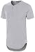 URBAN K Men's Elong Hipster Crewneck Shirt with Front Button Down