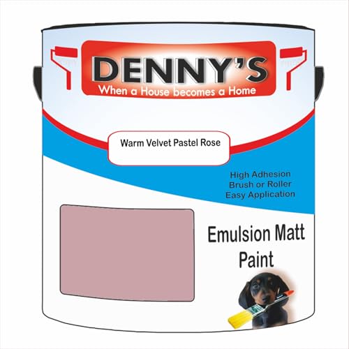 Premium Interior Wall & Ceiling Emulsion Paint – Warm Velvet Pastel Rose – Rich Matt Finish, Durable & Washable, Low Odour, Ideal for Living Rooms, Bedrooms & Hallways (1 Litre Tin)
