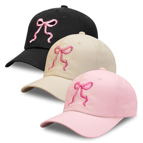 bentofu Bow-Tie Baseball Cap for Women and Men Trucker Hats Y2k Adjustable Fashion Dad Cap for Hiking Golf Tennis