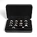 sadkew Jewelry Ring organizer Box, Portable Small Storage Display Case, Fashion Jewelry Tray Holder Showcase, Ring Boxes for Multiple Rings Fits for Travel or Home Organizers (Black Big)