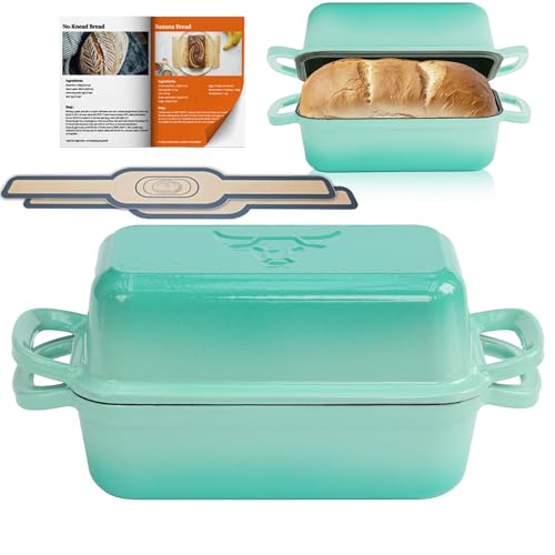 Brotbackform aus Gusseisen mit Deckel, Gusseisen Topf Brot Backen...