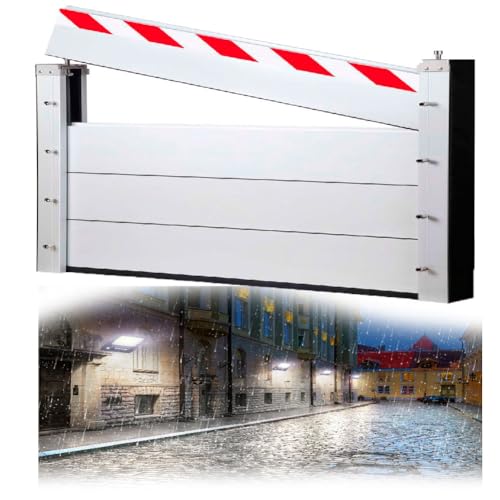 Barrera contra inundaciones de aluminio YQISHI para garaje con paneles reutilizables de 100x80 cm