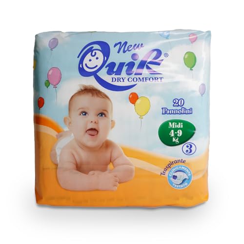 Quik Pannolini Taglia 3 Kg 4/9, Confezione Da 20 Pz