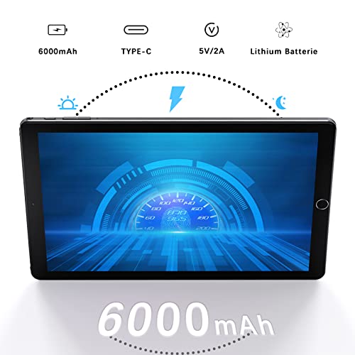 YUMKEM Tablet 4G LTE con Tastiera Mouse Custodia Stilo Fascio, 10 Pollici Android Tablets PC, Dual SIM, IPS 1280P HD, Quad-core, 4GB+64GB+128GB Expand, 5MP+2MP, 6000mAh, WiFi/BT, Type-C/Aux, Nero