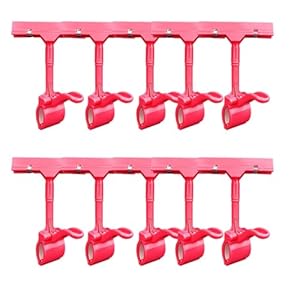 Ybaakziir POP-Schildhalter-Clips 10er-Pack (Rot)