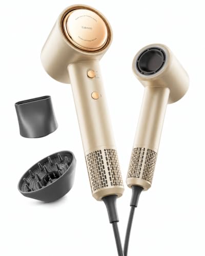 Tideway Hair Dryer Professional High-Speed Ionic Blow Dryer 110 000 RPM Compact Hair Dryer with Magnetic Diffuser Fast Drying with Brushless Motor Low Noise Smart Temperature Control-H11